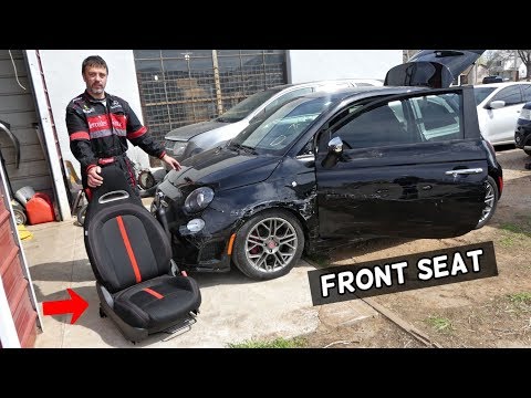 FIAT 500 FRONT SEAT REMOVAL REPLACEMENT  FIAT 500 ABARTH