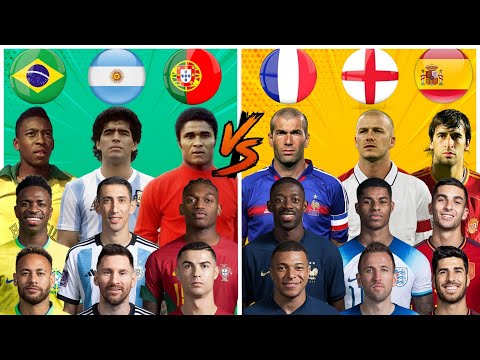 Portugal Argentina Brazil 🆚 France England Spain 🔥 Trio Comparison 💪