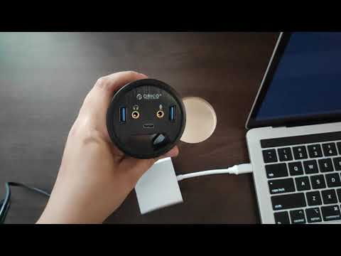 HUB USB Orico 4x USB-A 3.1 Gen1 (DESK- 4U- BK- BP) video