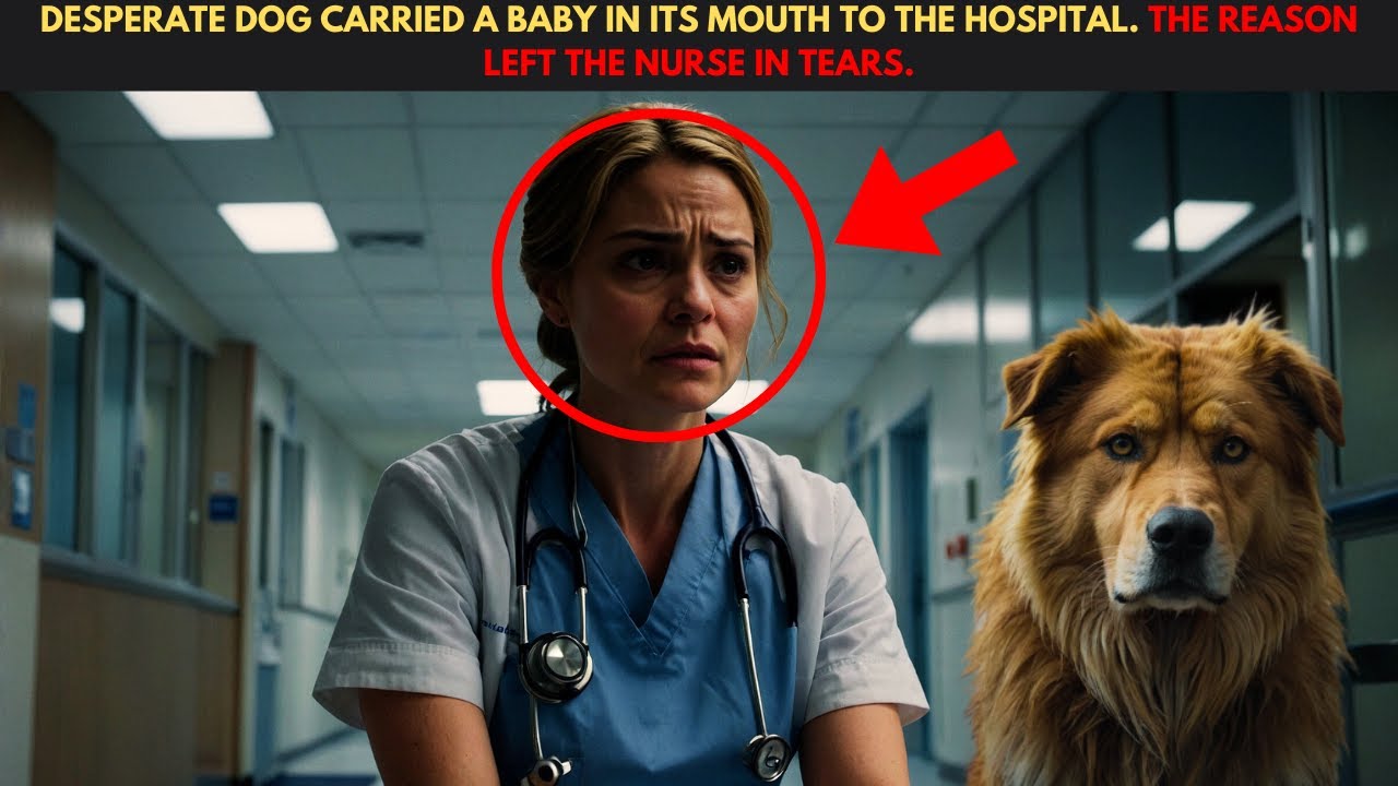 DESPERATE DOG CARRIED A BABY IN ITS MOUTH TO THE HOSPITAL. THE REASON LEFT THE NURSE IN TEARS...