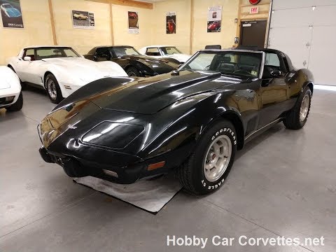 1979 Black Manual Corvette Black Leather Int T Top For Sale