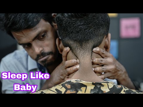 No Headache - Sleep Like A Baby | Hard Head Massage With Neck Crack ASMR | Neck Massage For Sleep