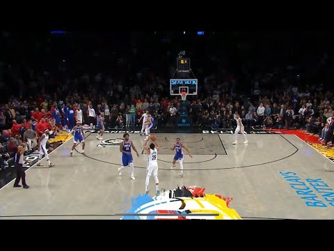 Spencer Dinwiddie's logo 3 at the buzzer to tie the game against the 76ers gets waived off || 22-23