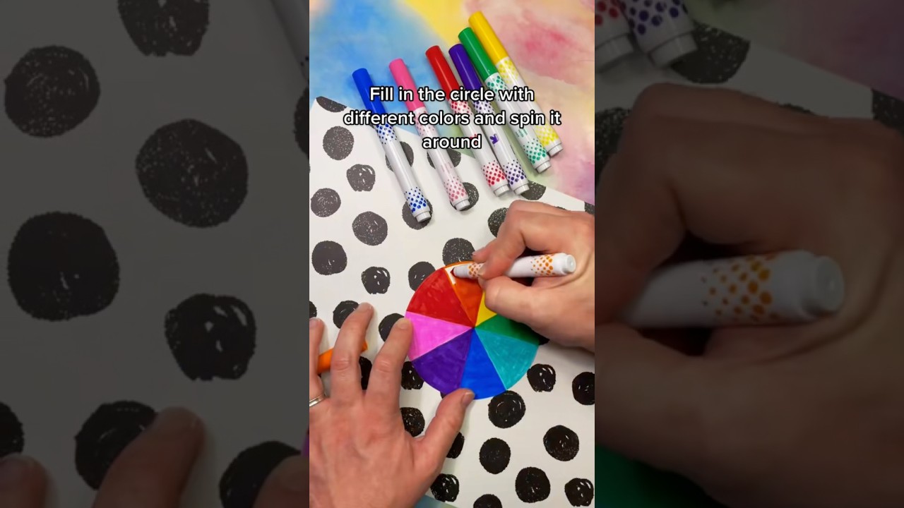 DIY Spinning Color Wheel | Easy & Fun Paper Craft Art Activity for Kids Young Artists 🎨