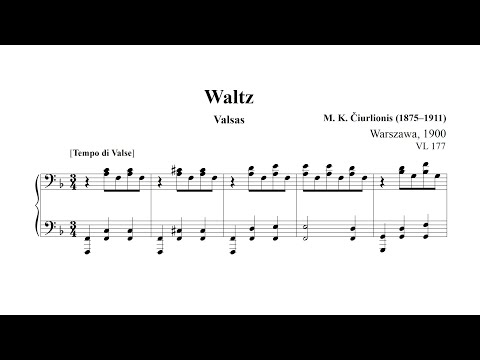 M. K. Čiurlionis – Waltz in F major VL 177 (1900) [Score]