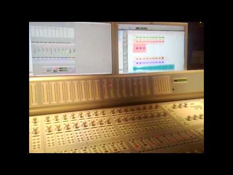 Row Sunshine recording vocals @ the studio