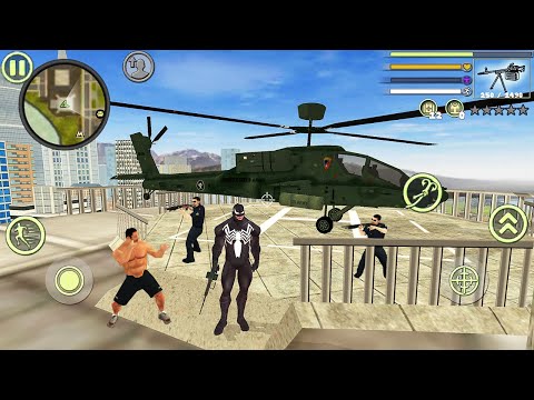 Venom Spider Rope Hero Vice Town - Fun at Miami City - Android Gameplay