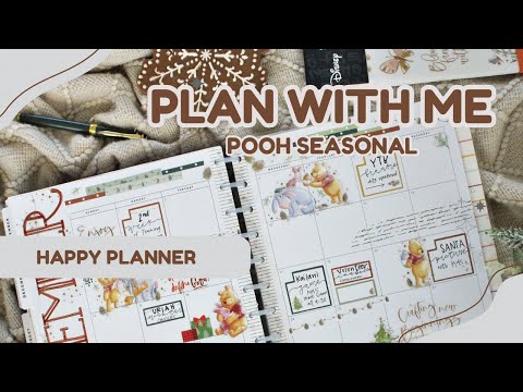 Plan with Me | HP Monthly - Pooh Seasonal Christmas Spread