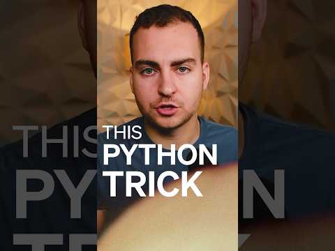 Why doesn't anyone talk about this Python Trick?