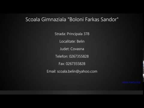 Scoala Gimnaziala "Boloni Farkas Sandor" Belin