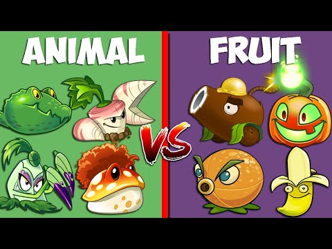 Team ANIMAL vs FRUIT - Who Will Win? - PvZ 2 Team Plant Vs Team Plant