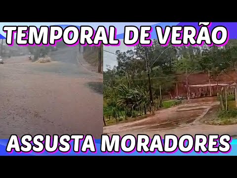 Summer storm scares residents of Ouro Fino.