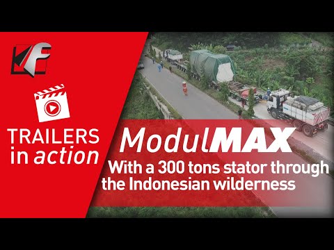 FAYMONVILLE ModulMAX: With a 300 tons stator through the Indonesian wilderness