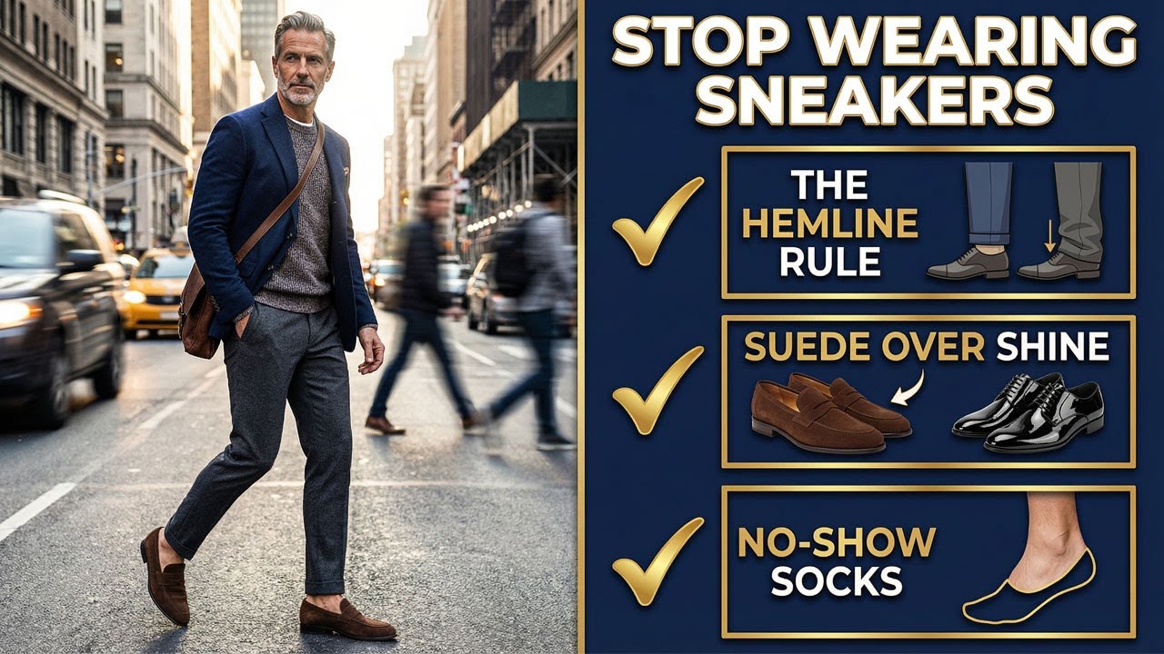 Stop Wearing Sneakers With Jeans! (The Only Shoe Men Over 50 Need)
