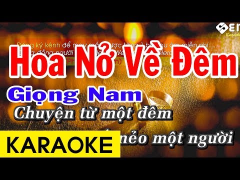 Hoa Nở Về Đêm - Karaoke Chuẩn Giọng Nam