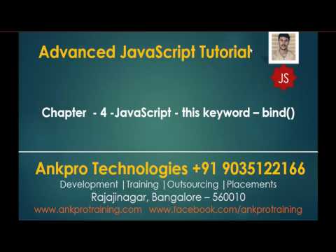 Advanced JavaScript Chapter 4 JavaScript this keyword bind