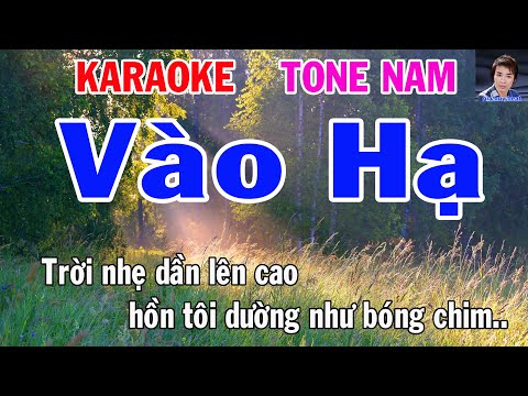 Karaoke Vào Hạ Tone Nam Nhạc Sống gia huy beat