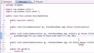 Download the video "Java Game Development with Slick   8   Shapes Text and Title"