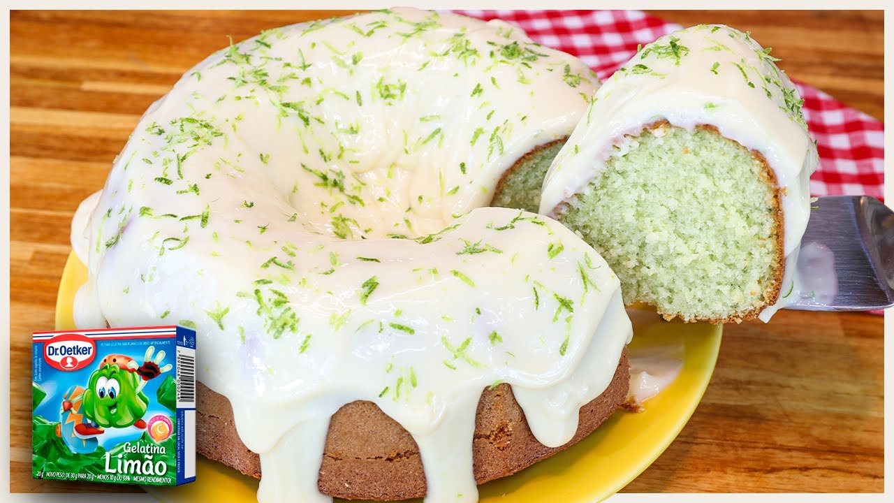Receita de Bolo de Limão com Gelatina – Fácil, Fofinho e Irresistível