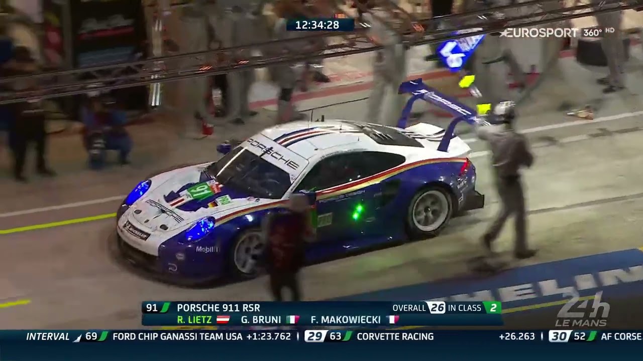 Onboard a Porsche 911 RSR GTE at Night at Le Mans 1 Onboard a Porsche 911 RSR GTE at Night at Le Mans