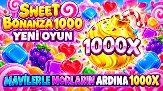 SWEET BONANZA 1000 🍭 YENİ OYUN MAVİLERLE MORLARIN ARDINA 1000X #slot #slotoyunla