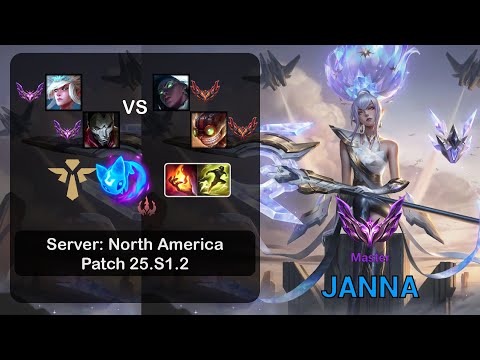 Janna Support + Jhin vs Senna + Ziggs - NA Master - Patch 25.S1.2