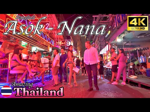 Exciting night tours from Soi Cowboy to Nana Plaza. / Bangkok,Thailand / 4K60fps
