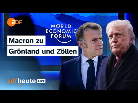 Trump's threats: French President Macron's speech in Davos | Analysis on ZDFheute live