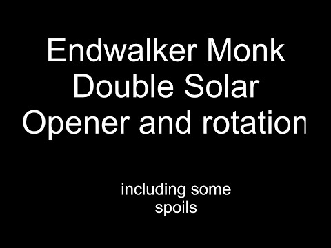 Endwalker Monk double solar opener and rotation