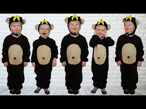 Five Little Monkeys Jumping On The Bed | Nursery Rhymes & Kids Songs | Gaby and Alex