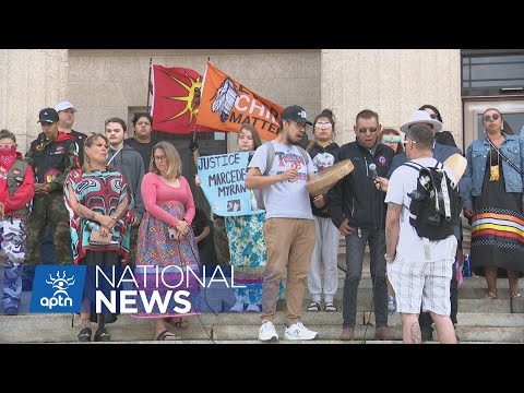 Rally in support of Manitoba landfill search at the legislature | APTN News