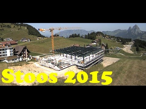 Stoos Bau neue Standseilbahn 2015 - Bergstation -  Maggiweid