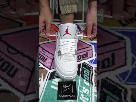 How to Lace Air jordan  4 Retro 'White Oreo' #fypagee #shoelacestyle #airjordan4 #nike