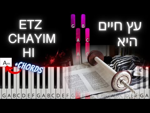 Etz Chayim Hi easy piano tutorial | עץ חיים היא | Jewish song