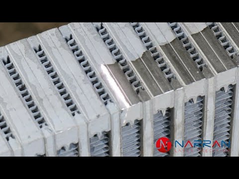 Laser cleaning flux from car cooler (pre-welding laser application)