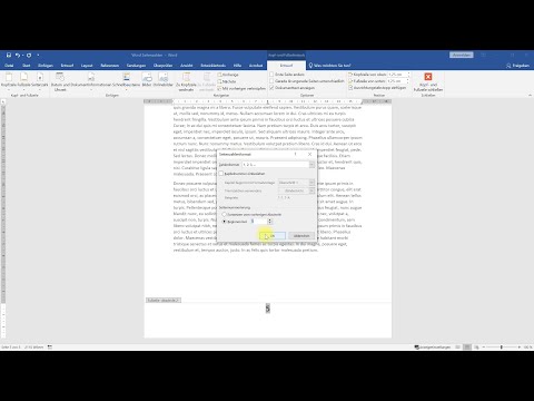 Page numbers starting with 1 from page 5 – Word tutorial