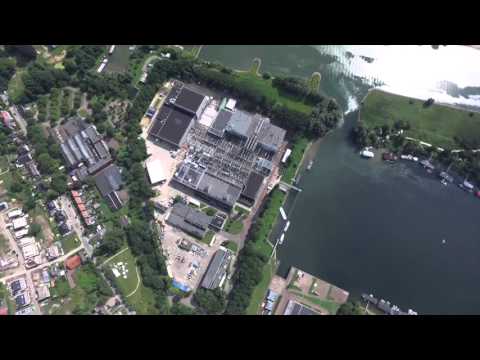 Arial footage of KEMA Laboratories in Arnhem, the Netherlands