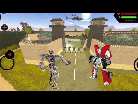 Robot Shark - (Airplane Robot Suddenly Attack Army Base) Airplane Air Raid - Android Gameplay HD