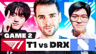 T1 vs DRX - LE MEILLEUR JOUEUR DU MONDE en MASTERCLASS en GAME 2 !