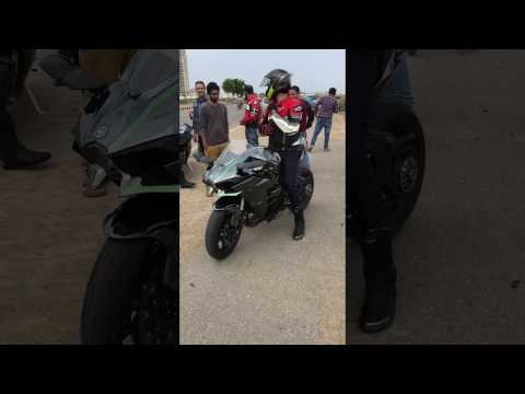 Kawasaki  ninja H2 sound in brocks exhaust.  #Ninjah2 #kawasakininjah2  #viral #h2 #shorts #h2r #400