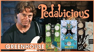 Video thumbnail for Greenhouse Effects Modulation Pedals: Stonefish, Deity, Drifter by Pedalicious
