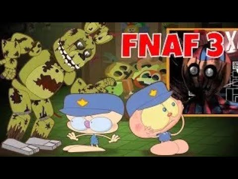 Mongo e Drongo em FNAF 3 - Five Nights at Freddy's 3 - Noite 1 - desenho animado paródia de FNAF 3