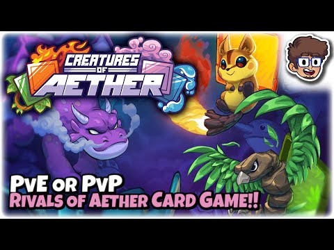 PvE / PvP RIVALS OF AETHER CARD GAME!! | Let's Try: Creatures of Aether | Gameplay