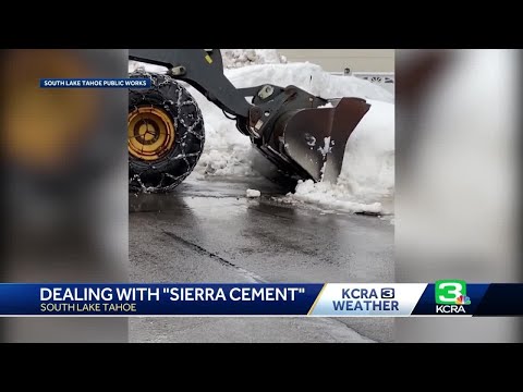 South Lake Tahoe crews helping water find its way around snow to city storm drains
