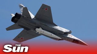 'Russian warplane' twirls to ground after 'Ukraine missile strike'