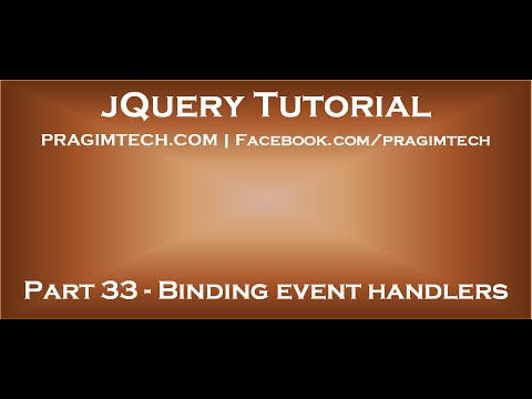 Binding event handlers in jquery