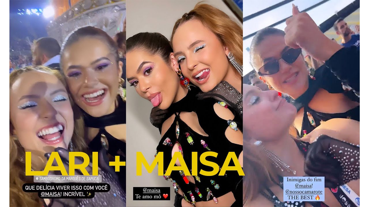 Larissa com Maisa no Desfile de Carnaval do Rio