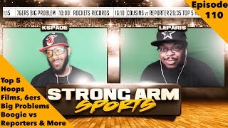 Strong Arm Sports Podcast Epi 110 | Top 5 Hoops Movies of ALL Time, AP Returns, Cousins vs Reporter