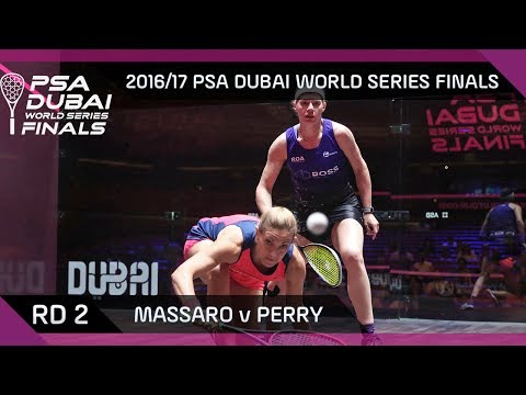 Squash: Massaro v Perry - Rd 2 - PSA Dubai World Series Finals 2016/17