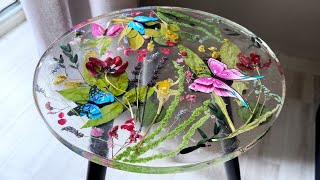 How I Made a Magical Resin Tray with Flowers and Butterflies!